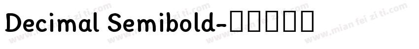 Decimal Semibold字体转换